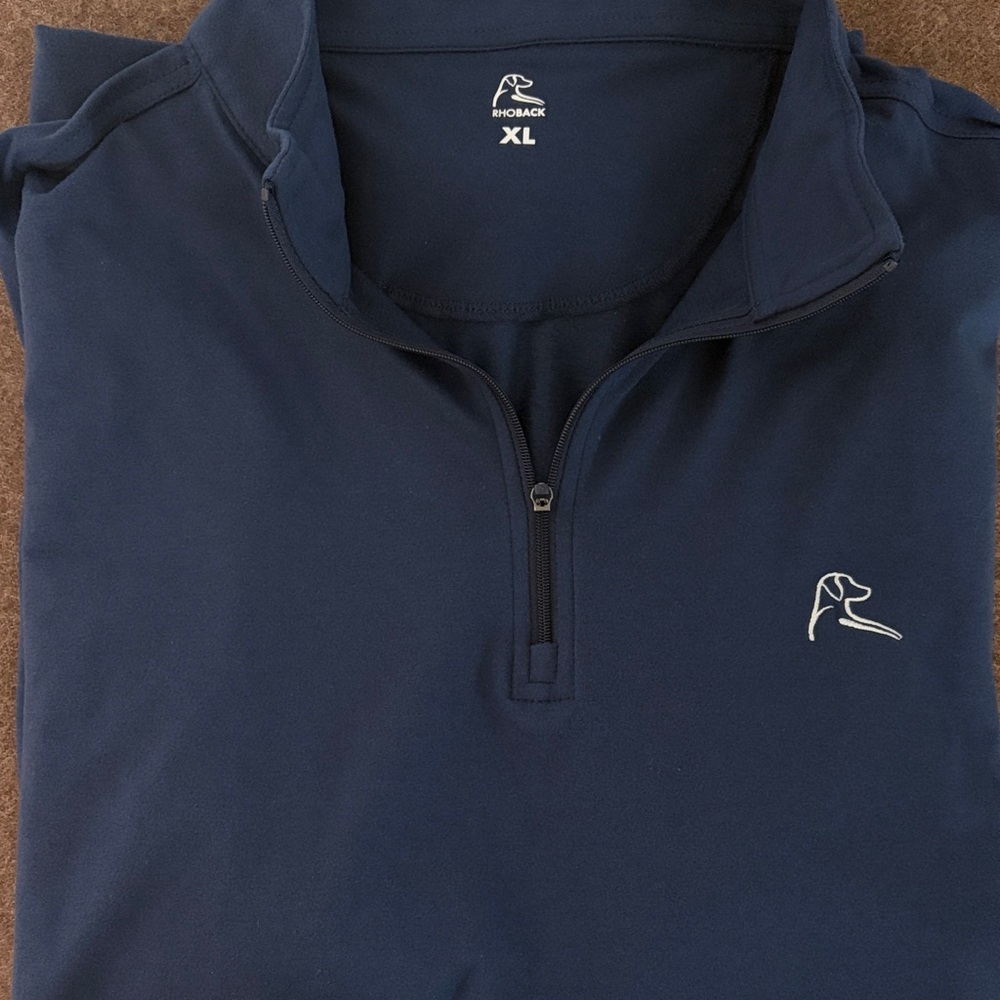 RHOBACK Navy Blue Quarter-Zip Pullover